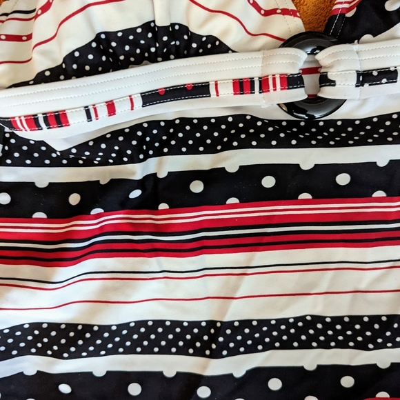 Red White+ Blue Tankini Top sz L - Picture 3 of 5